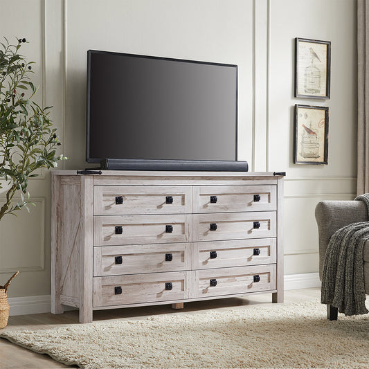 Storage artifacts: 8 drawers dresser, easy to get home debris!