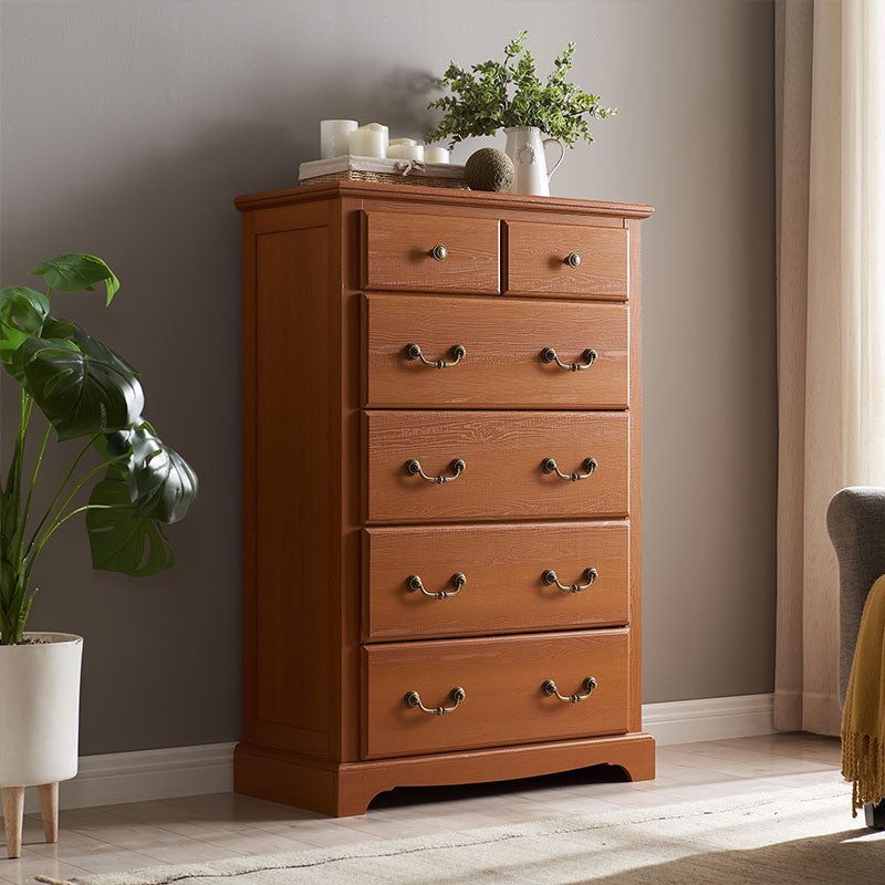 OKD Modern 6 Drawers Chests, Wood Rustic Tall Chset of Drawers