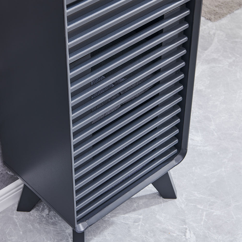 OKD 68" Tall Bathroom Storage Cabinet, Mid-Century Linen Tower with Drawer, Adjustable Shelf, Slatted Hinged Door