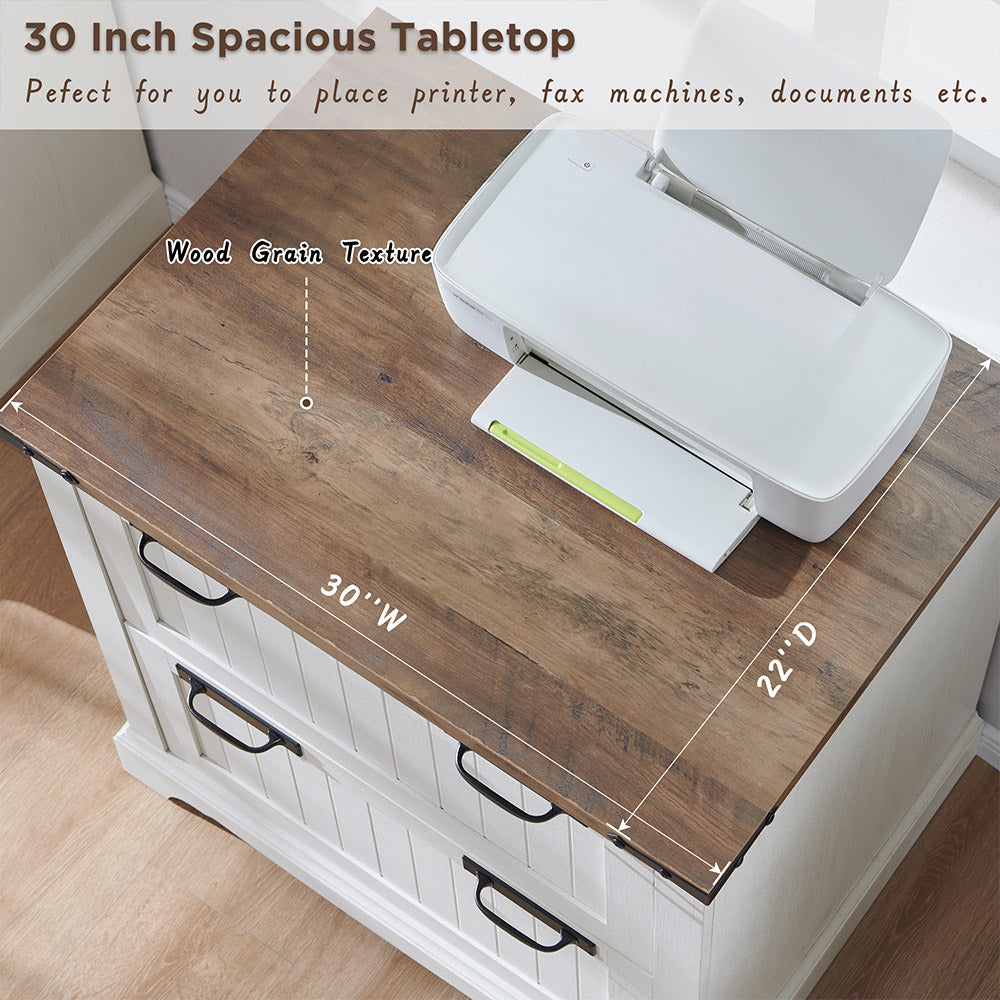 OKD File Cabinet with 2 Drawers, Farmhouse 30 inch Filing Cabinets