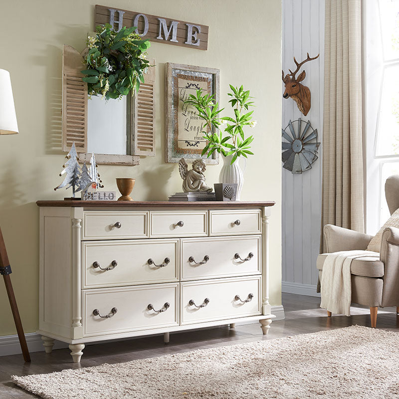 farm dresser OKD Farmhouse 7 Drawers Dresser for Bedroom, 7 Storage Dressers Drawers