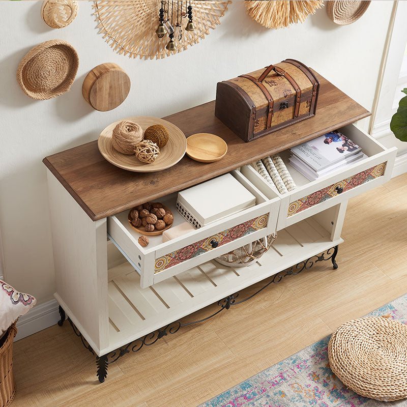 OKD Boho Console Table, Narrow Entryway Table with Drawers