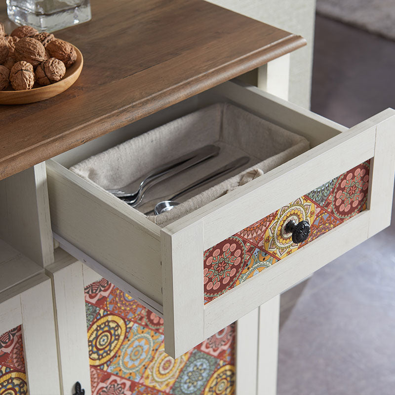 OKD Boho Sideboard Buffet Cabinet, 58" Kitchen Storage Cabinet with 2 Drawers