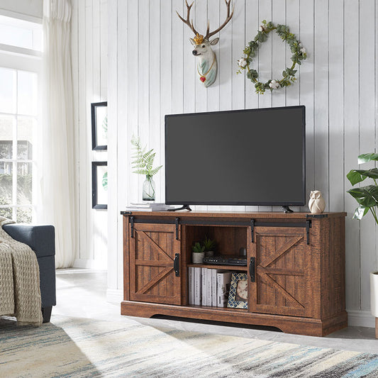 Why choose a barn sliding door tv stand？