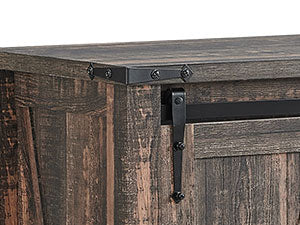 OKD Farmhouse 5 Drawers Sideboard Buffet Cabinet, Tall Kitchen Cabinet