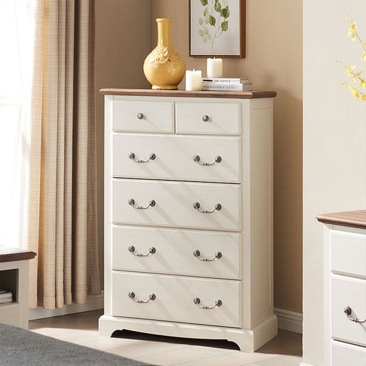 OKD Modern 6 Drawers Chests, Wood Rustic Tall Chset of Drawers