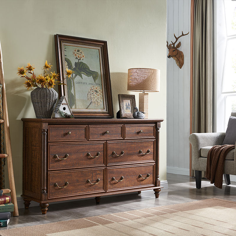 OKD Farmhouse 7 Drawers Dresser for Bedroom, 7 Storage Dressers Drawers
